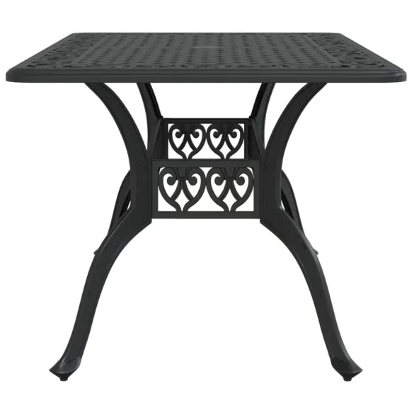 Masă Grădină Aluminiu Turnat Negru | Livrare Gratuită
