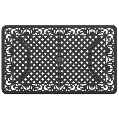 Masă Grădină Aluminiu Turnat Negru | Livrare Gratuită