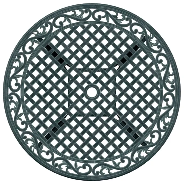 Masă Grădină Verde Aluminiu Turnat Ø90 cm - Livrare Gratuită