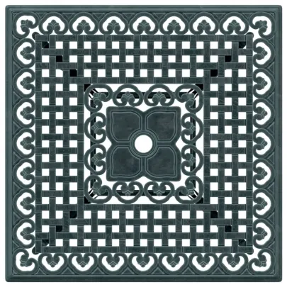 Masă Grădină Verde Aluminiu Turnat 80x80 cm - Livrare Gratuită