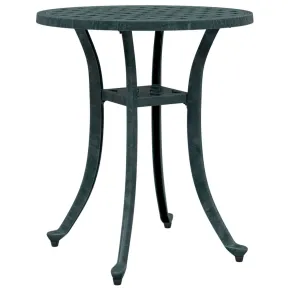 Masă Grădină Verde Aluminiu Turnat Ø48 cm | Livrare Gratuită 2