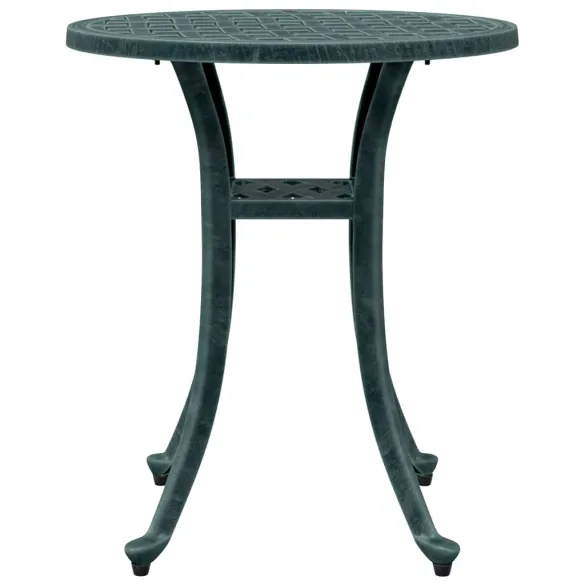 Masă Grădină Verde Aluminiu Turnat Ø48 cm | Livrare Gratuită