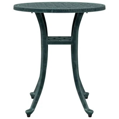 Masă Grădină Verde Aluminiu Turnat Ø48 cm | Livrare Gratuită