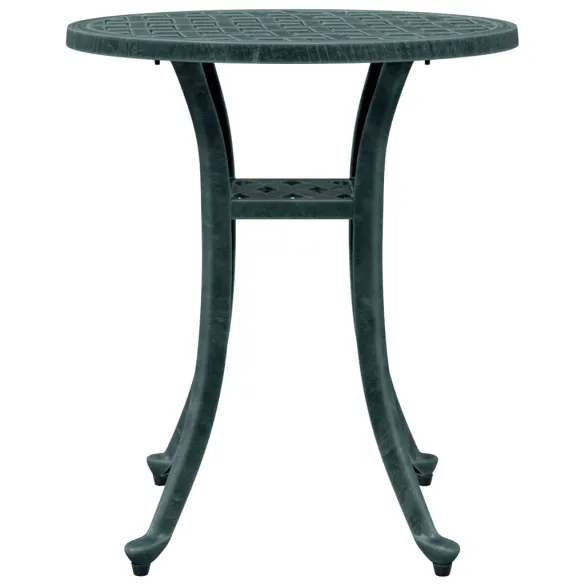 Masă Grădină Verde Aluminiu Turnat Ø48 cm | Livrare Gratuită