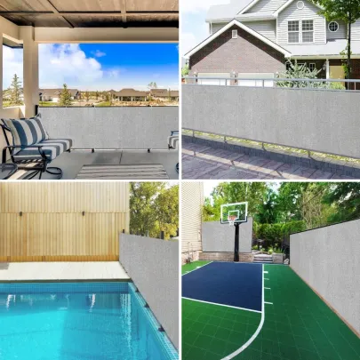 Plasă Protecție Intimitate Gri HDPE 1,2x50m | Livrare Gratuită