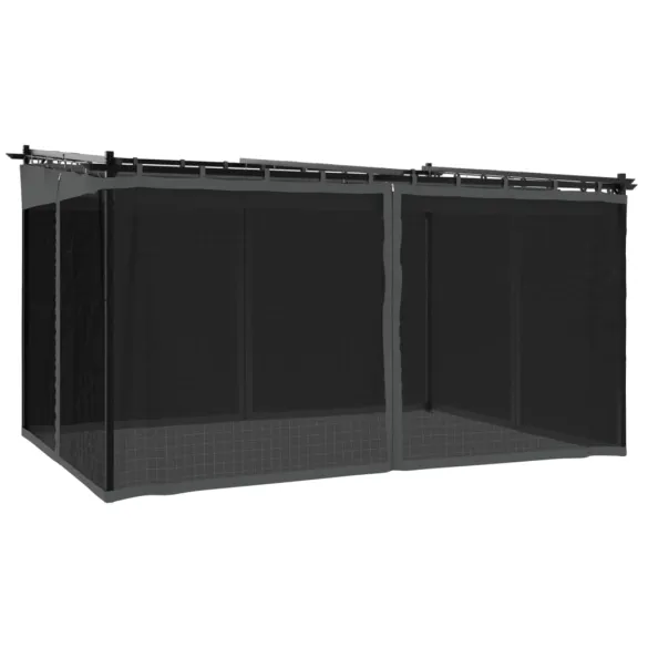 Foișor cu Plasă Antracit 4x3m - Oțel Rezistent | Livrare Gratuită