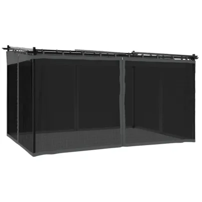 Foișor cu Plasă Antracit 4x3m - Oțel Rezistent | Livrare Gratuită