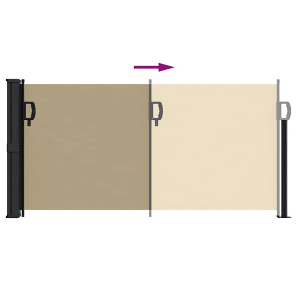 Copertină Laterală Retractabilă Bej 100x300 cm | Livrare Gratuită