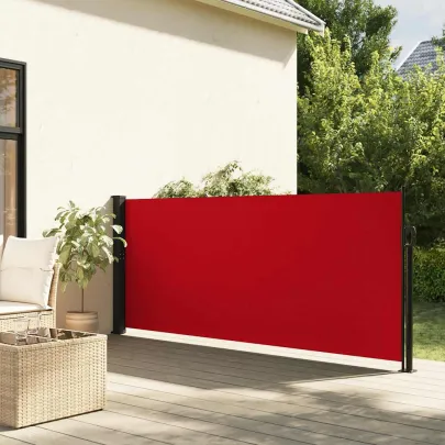 Copertină Laterală Retractabilă Roșie - 117x300 cm