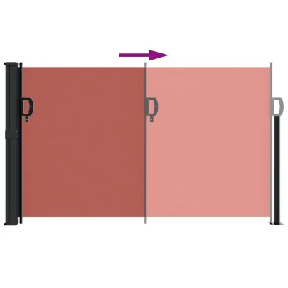 Copertină Laterală Retractabilă Teracotă - Protecție UV și Intimitate