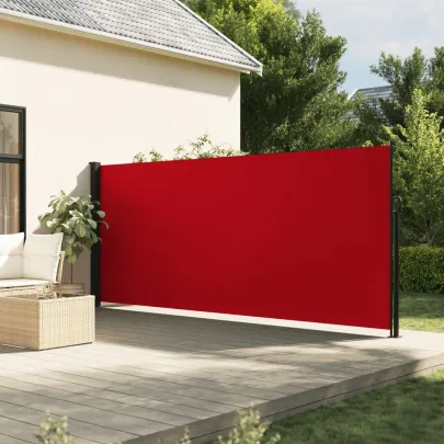 Copertină Laterală Retractabilă Roșie - 180x300 cm | Livrare Gratuită