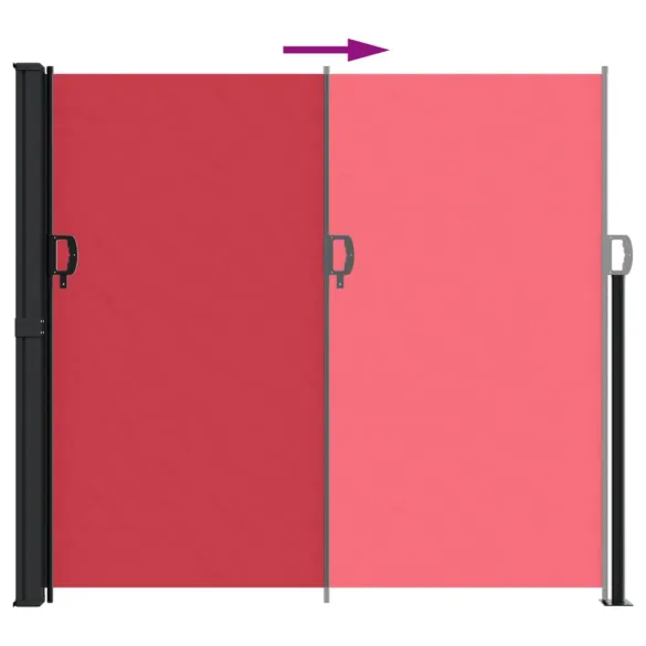 Copertină Laterală Retractabilă Roșie - 180x300 cm | Livrare Gratuită