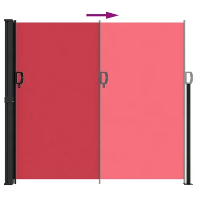 Copertină Laterală Retractabilă Roșie - 180x300 cm | Livrare Gratuită