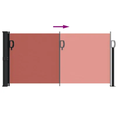 Copertină Laterală Retractabilă Teracotă 100x500 cm | Livrare Gratuită