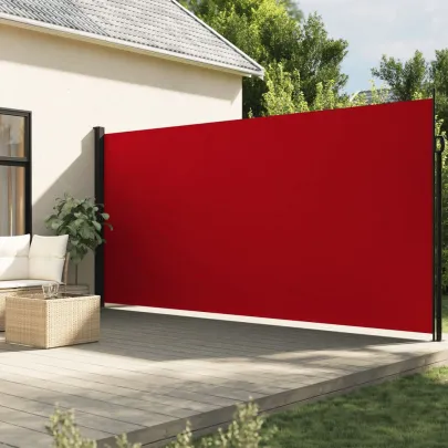 Copertină Laterală Retractabilă Roșu - 220x500 cm