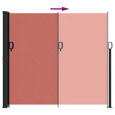 Copertină Laterală Retractabilă Teracotă 180x600 cm