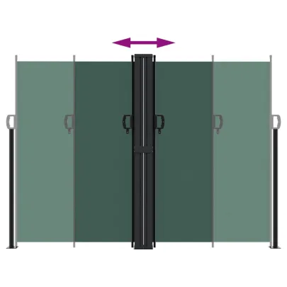 Copertină Laterală Retractabilă Verde - 180x1200 cm