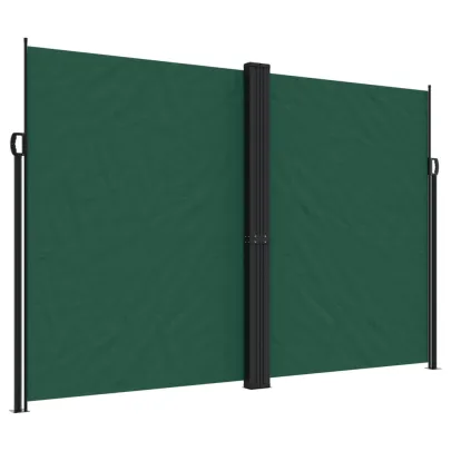 Copertină Laterală Retractabilă Verde - Protecție UV și Intimitate