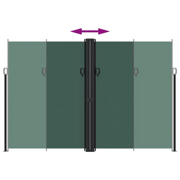 Copertină Laterală Retractabilă Verde - Protecție UV și Intimitate