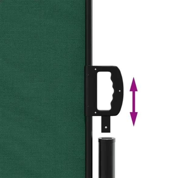 Copertină Laterală Retractabilă Verde - Protecție UV și Intimitate