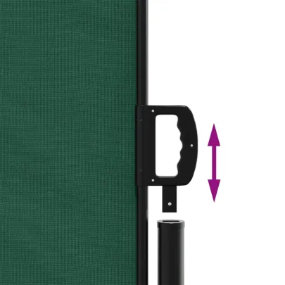 Copertină Laterală Retractabilă Verde - Protecție UV și Intimitate