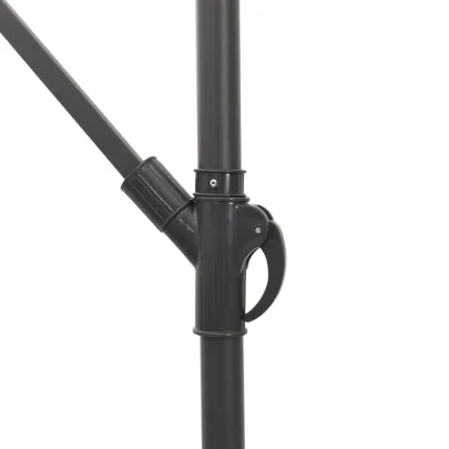 Umbrelă Soare Grădină cu LED | Acoperiș Paie | Oțel
