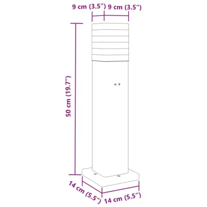 Lampă Podea Exterior cu Priză - Negru, Aluminiu, IP44