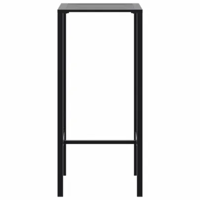 Masă de Bar Negru - Oțel - 50x50x110 cm - Livrare Gratuită