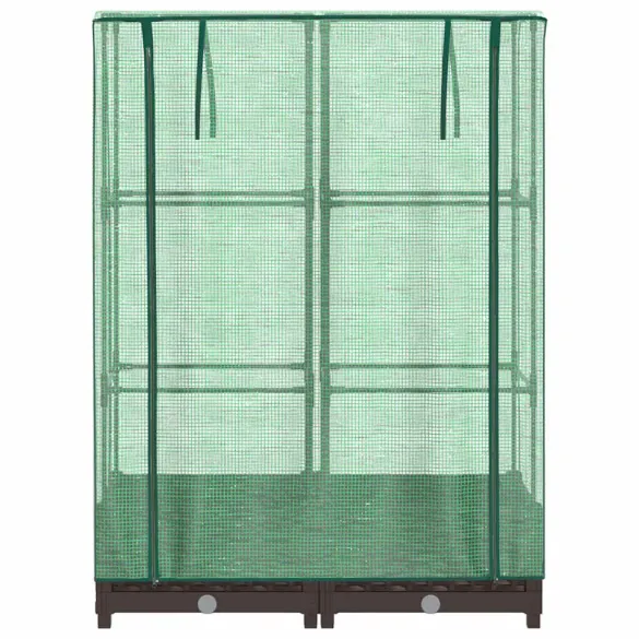 Strat Înălțat cu Seră Ratan - Protecție Plantă