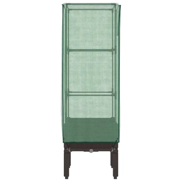 Strat Înălțat cu Seră Ratan pentru Grădinărit | Livrare Gratuită