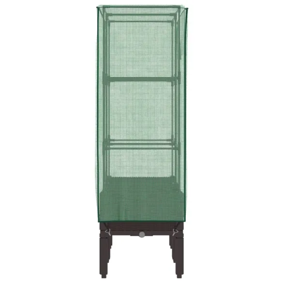 Strat Înălțat cu Seră Ratan pentru Grădinărit | Livrare Gratuită