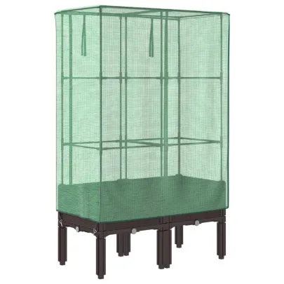 Strat Înălțat cu Seră Ratan pentru Grădinărit | Livrare Gratuită