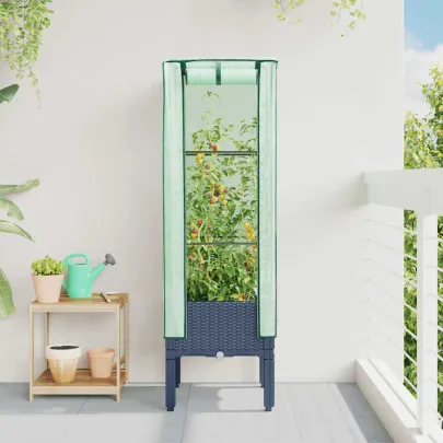 Strat Înălțat cu Seră Ratan - Protectie Plante