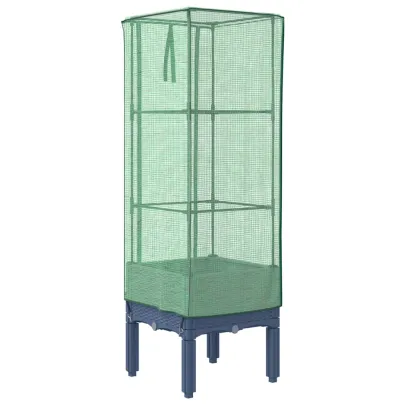 Strat Înălțat cu Seră Ratan - Protectie Plante