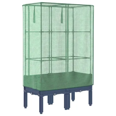 Strat înălțat cu Seră Ratan - Protecție Plante | Livrare Gratuită