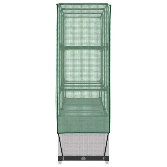 Strat Înălțat cu Seră Ratan - Protecție Plantă