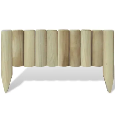 Borduri din Bușteni pentru Gazon - 10 Buc - Lemn de Pin