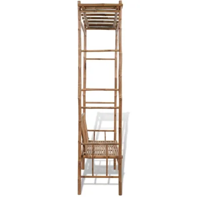 Bancă Grădină cu Pergolă Bambus - Livrare Gratuită