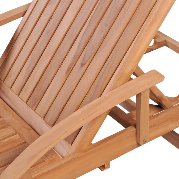 Șezlong Lemn Tec | Mobilier Grădină Rezistent la Intemperii