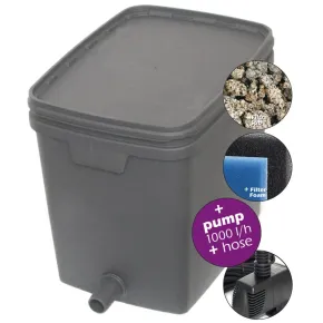 Filtru Iaz 20L cu Pompă 1000L/h pentru Apă Curată