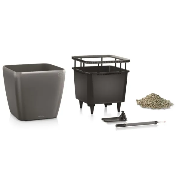 Jardiniera Quadro 28 LS ALL-IN-ONE - Cărbune | Lechuza