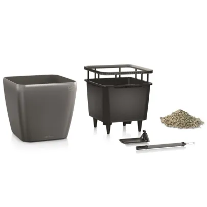 Jardiniera Quadro 28 LS ALL-IN-ONE - Cărbune | Lechuza