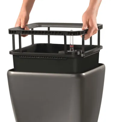 Jardiniera Quadro 28 LS ALL-IN-ONE - Cărbune | Lechuza