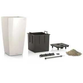 Jardinieră Cubico 40 ALL-IN-ONE Alb - Sistem Auto-Irigare 2