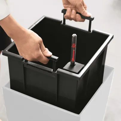 Jardinieră Cubico 40 ALL-IN-ONE Alb - Sistem Auto-Irigare