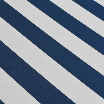 Copertină Manuală 350 cm - Albastru-Alb | Livrare Gratuită