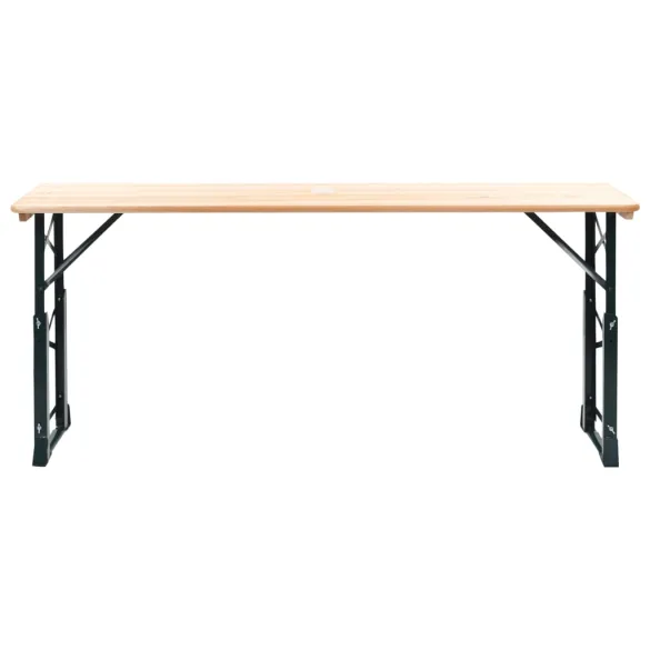 Masă Pliabilă pentru Bere - Lemn de Pin, 169x50 cm | Livrare Gratuită