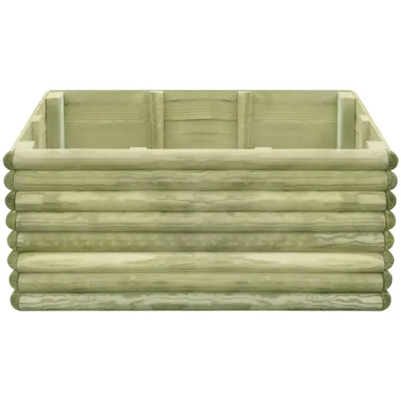 Strat Înălțat Grădină Lemn Pin 106x106x48 cm | Livrare Gratuită