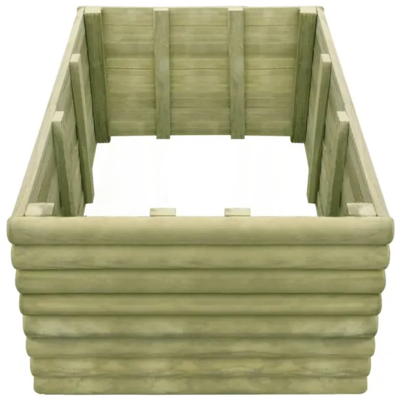 Strat Înălțat Grădină Lemn Pin 106x106x48 cm | Livrare Gratuită