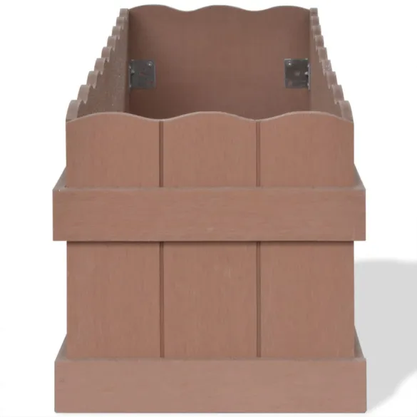 Strat Înălțat Grădină WPC Maro - 70x25x25 cm